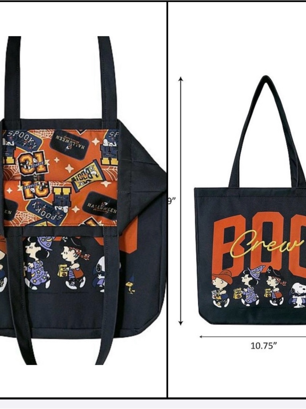 Peanuts Gang Halloween denim tote / NEW with tags / cross posted